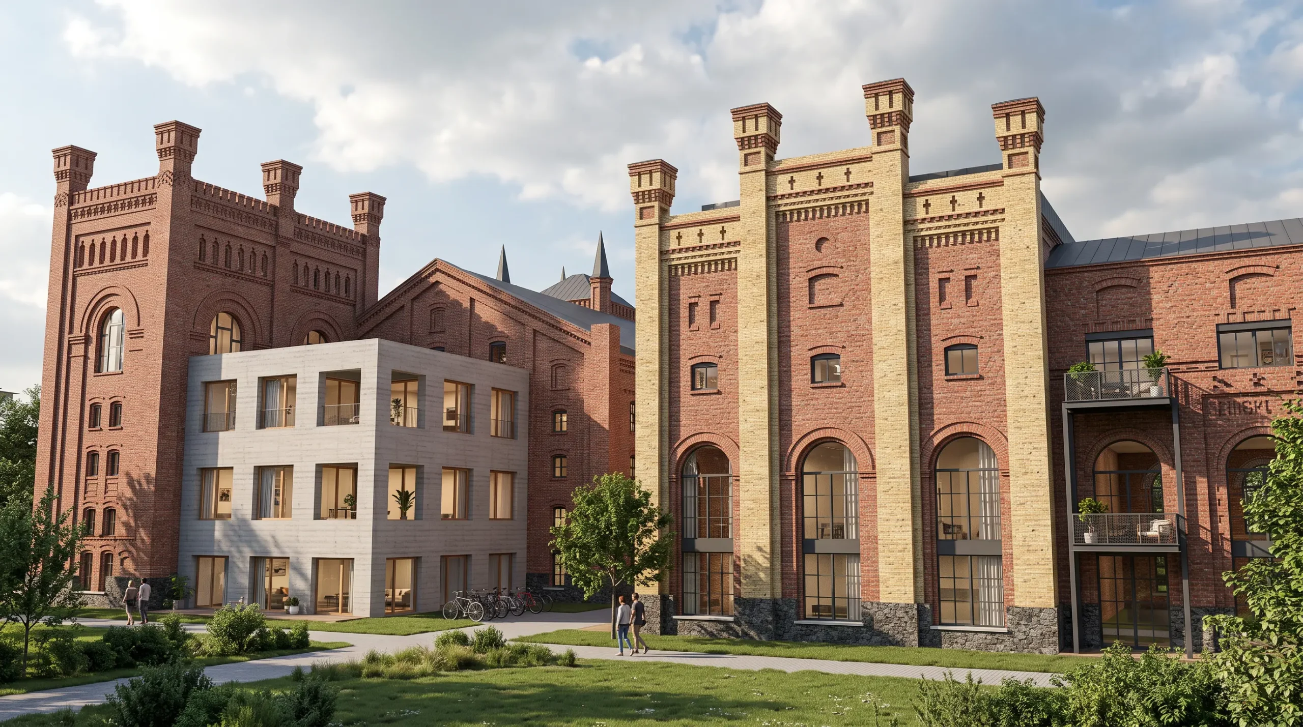 Diamantbrauerei Magdeburg, Mälzerei und Sudhaus Ansicht West