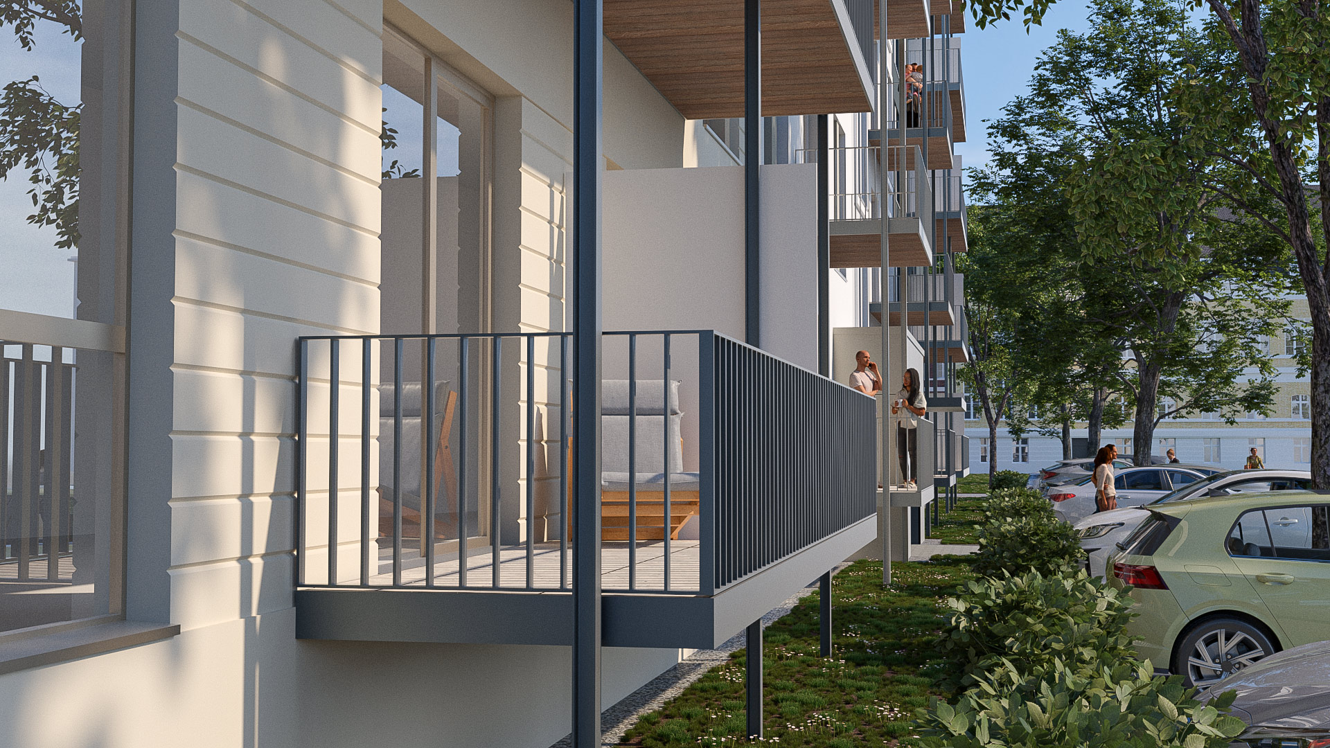 Grusonstraße Balkon ein Entwurf der Sattler+Täger Architekten GmbH