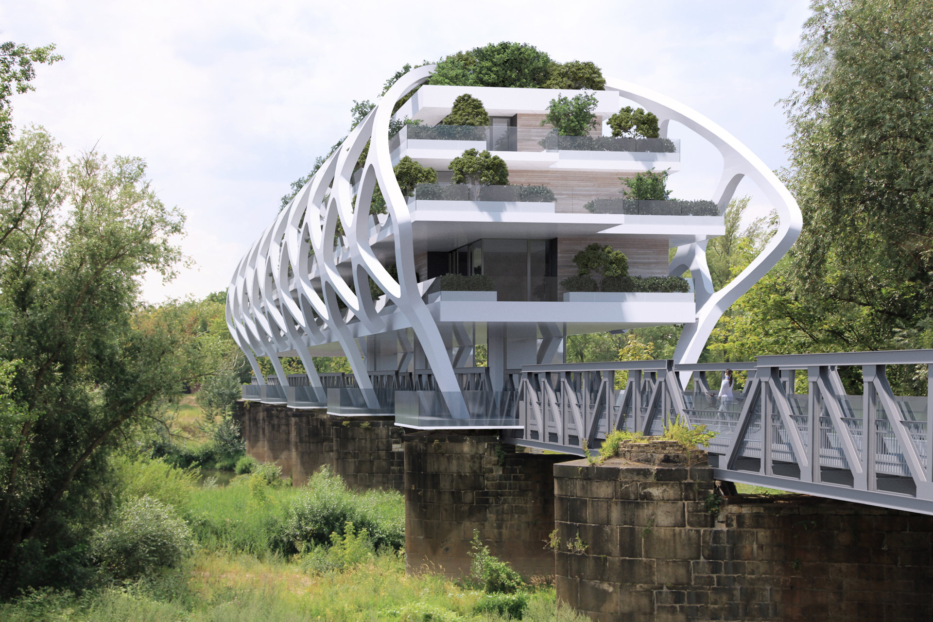 kanonenbahnbrücke, wohnen ueber der elbe, fassade, giebel, sattler+täger, architekten gmbh