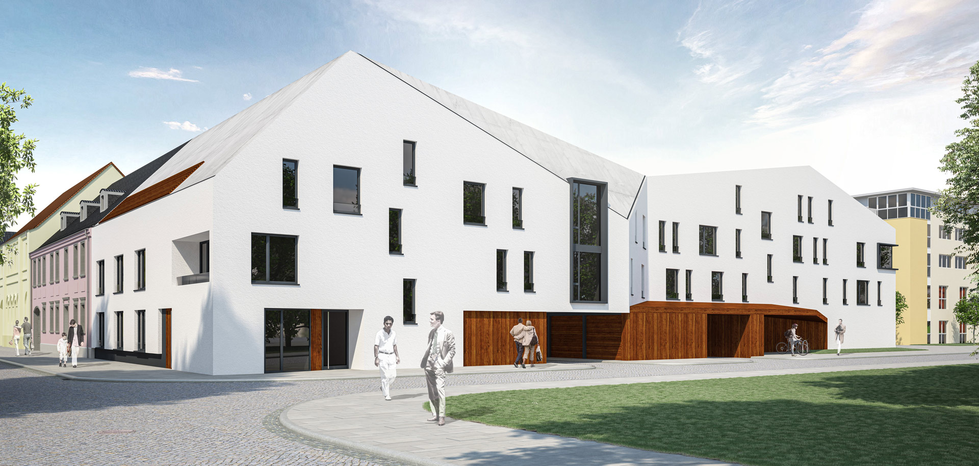 Neubau mit Wohn.- und Gewerbeflächen in Dessau ein Entwurf der Sattler+Täger Architekten GmbH